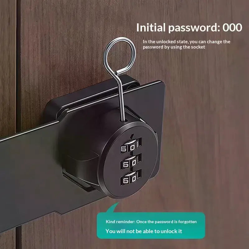 3-Digit Combination Cabinet Lock | Keyless Drawer & Door Lock
