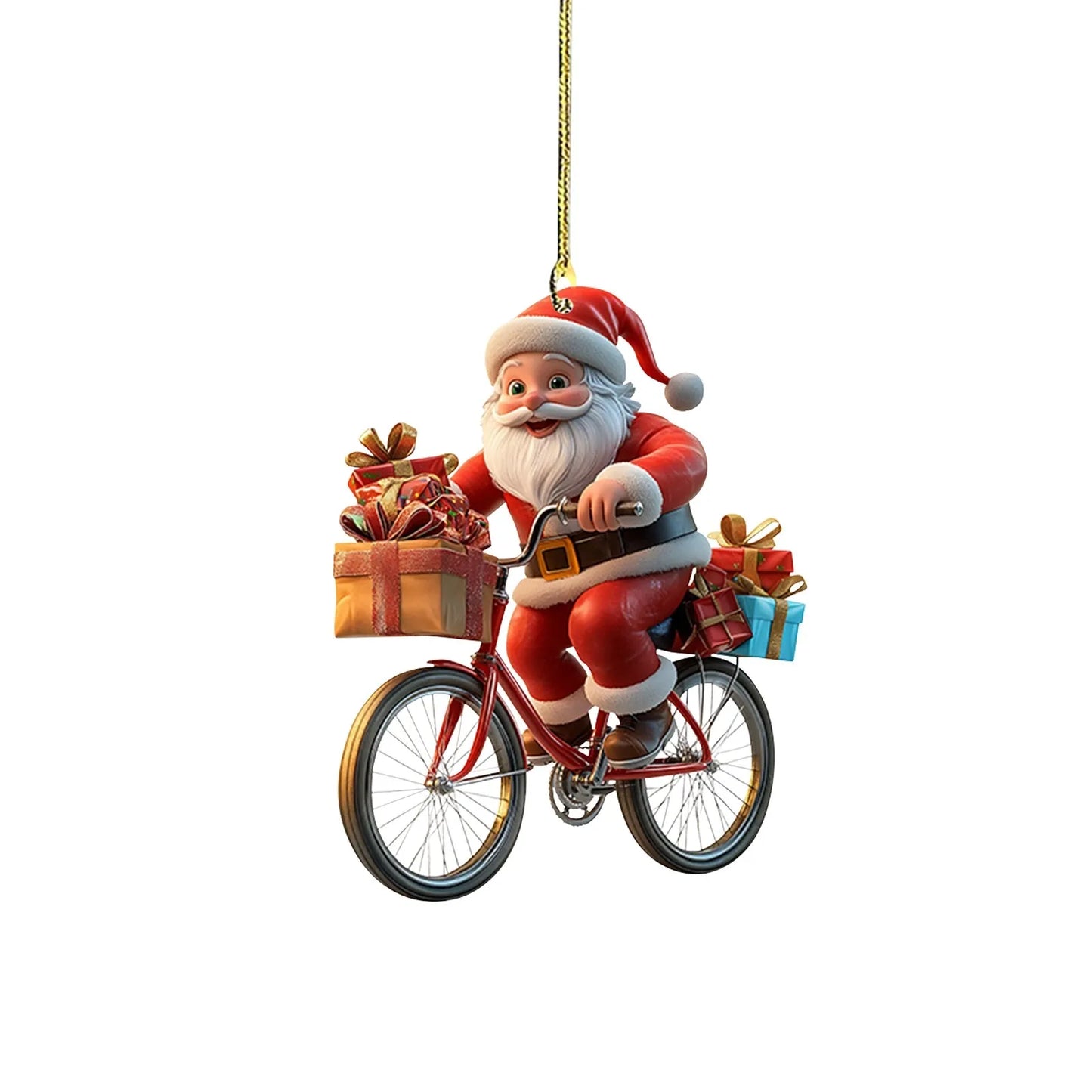 Acrylic 2D Christmas Ornaments – Santa & Snowman Pendants