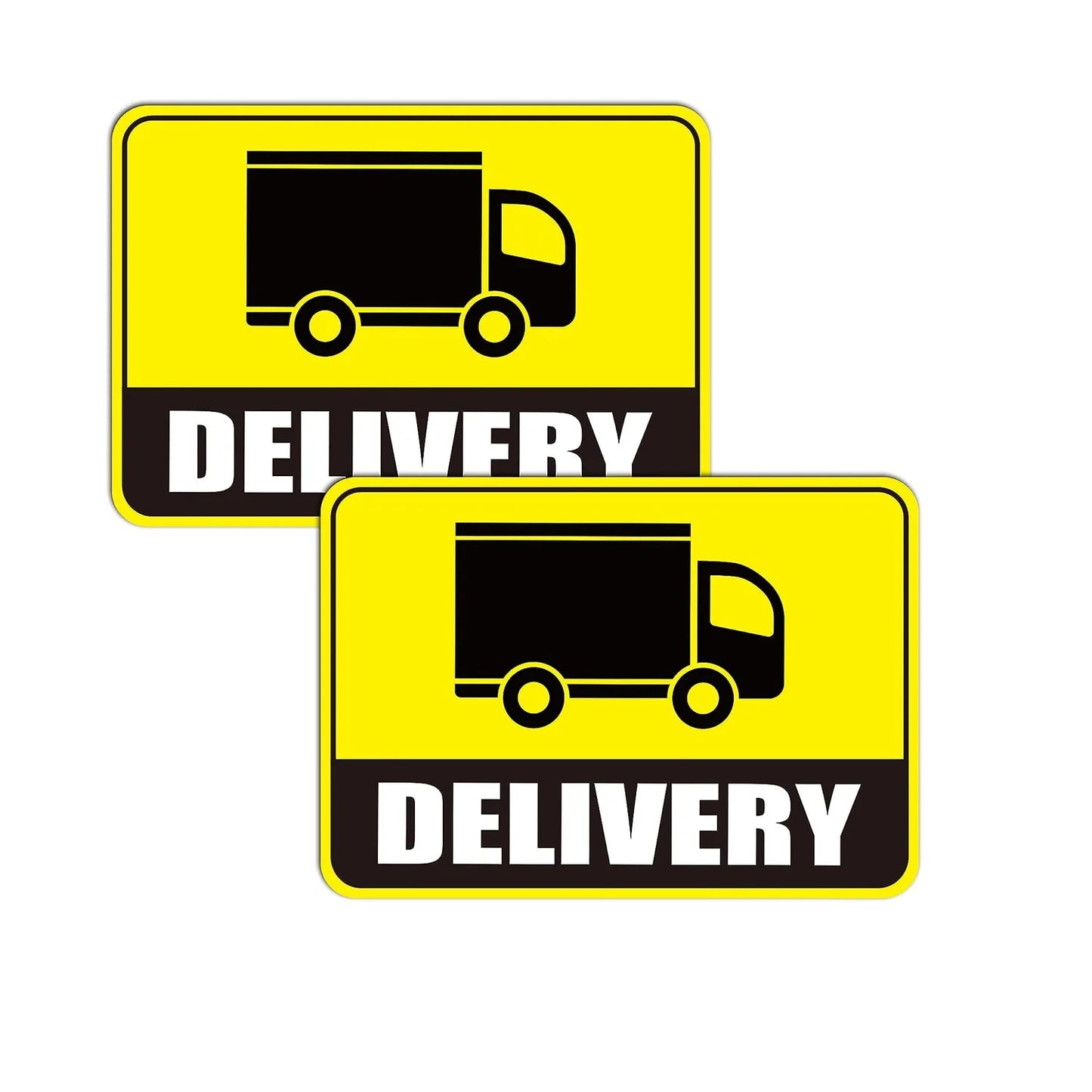 2-Pack Reflective Delivery Driver Car Magnets – Waterproof Signs