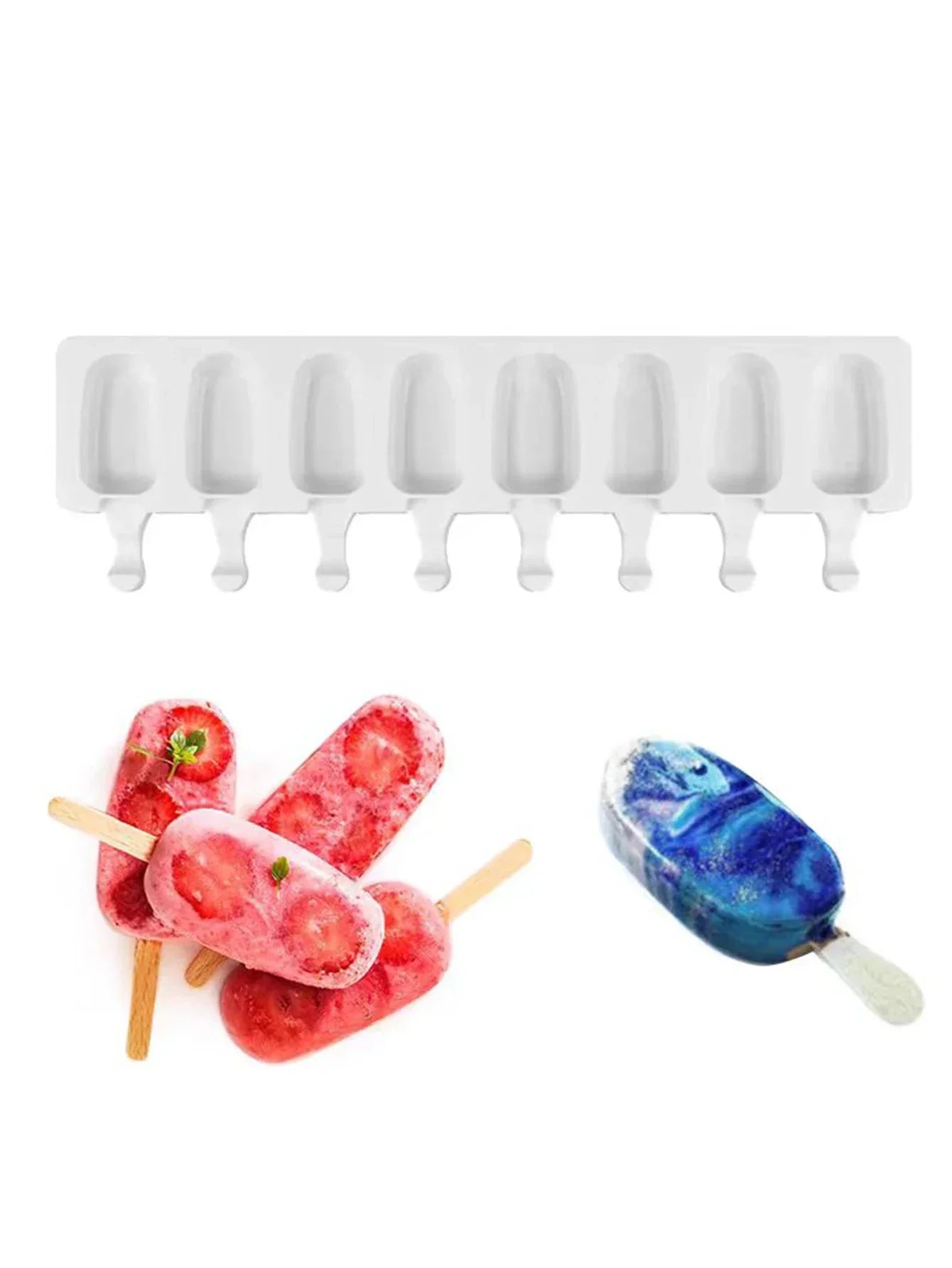 Silicone Ice Cream & Popsicle Mold – DIY Fruit Juice Ice Tray
