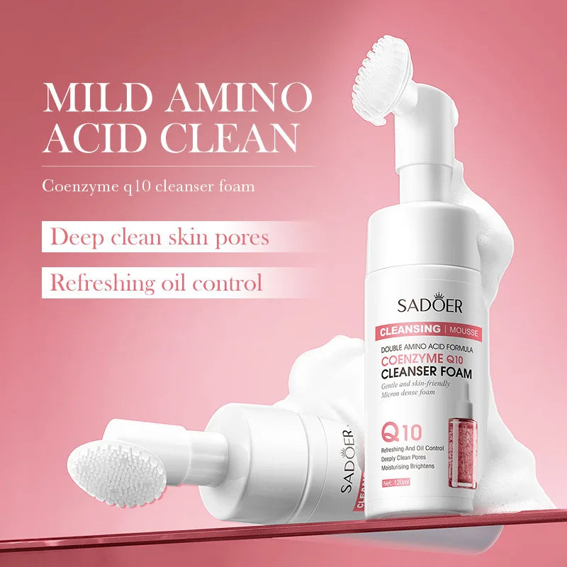 Q10 Vitamin C Facial Cleanser – Brightening Foam Face Wash