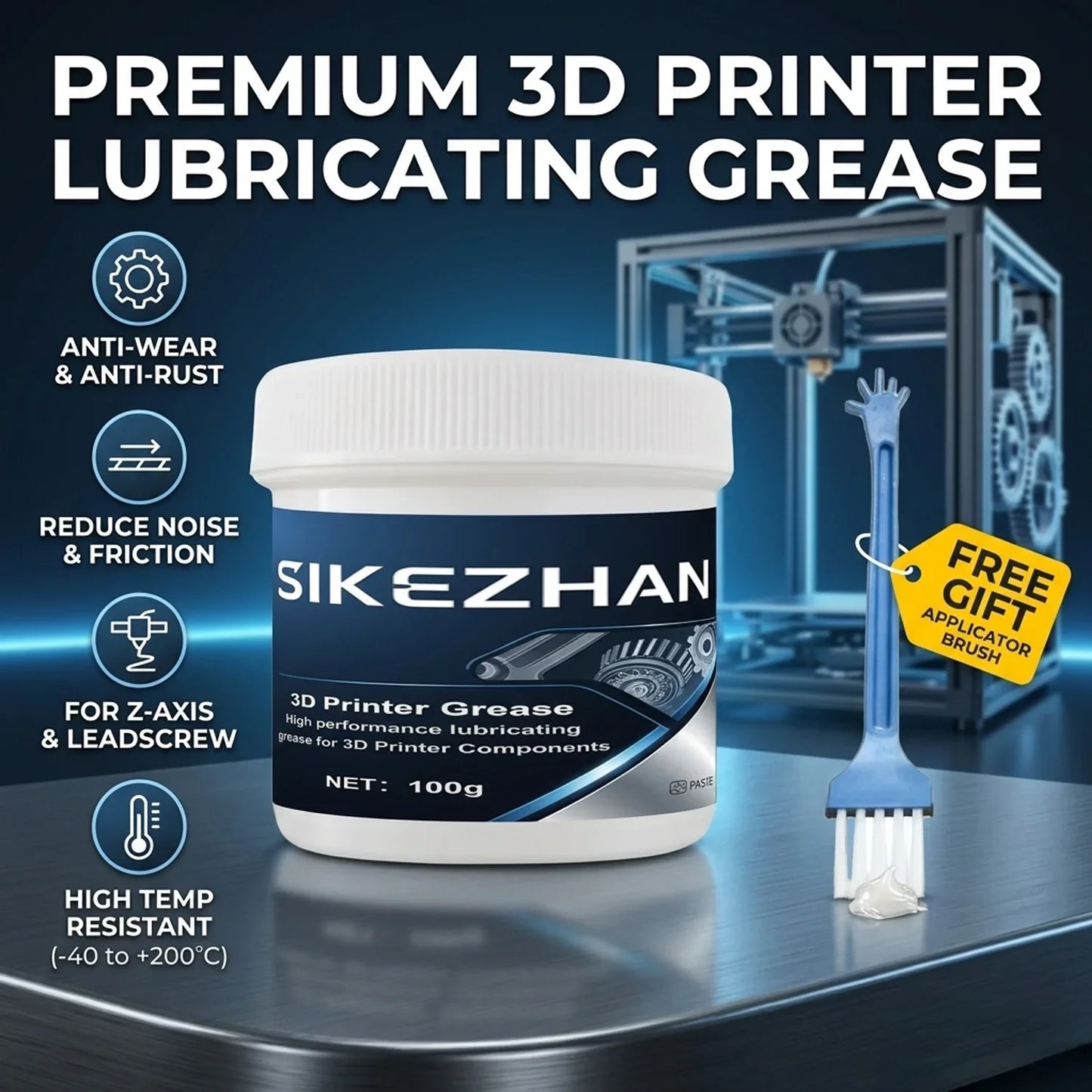 3D Printer Lithium Grease – Lead Screws, Linear Rails & CNC
