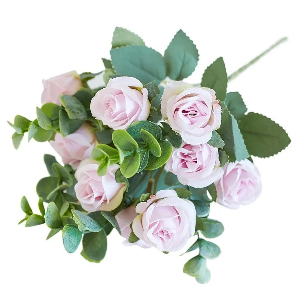 Artificial Rose Flower Bouquet Fake Silk Flowers Wedding Home Decor