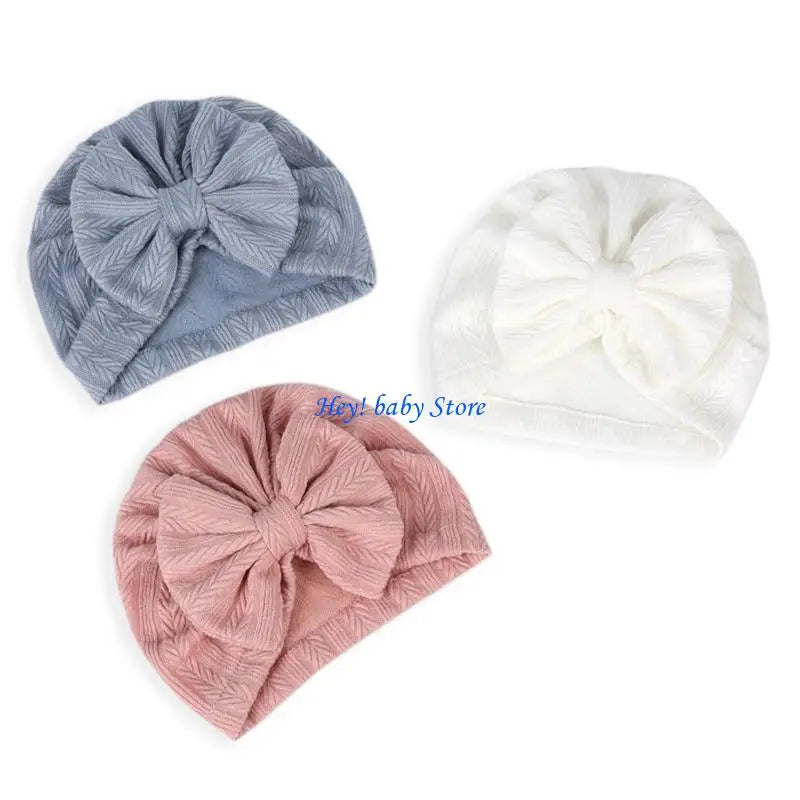 Soft Bow Baby Turban Hat – Unisex Newborn Girls & Boys