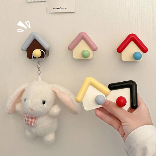 Cartoon Creative Hook Cute House Design Decoration High-value Small Peaceful Pleasures Health and Wellness