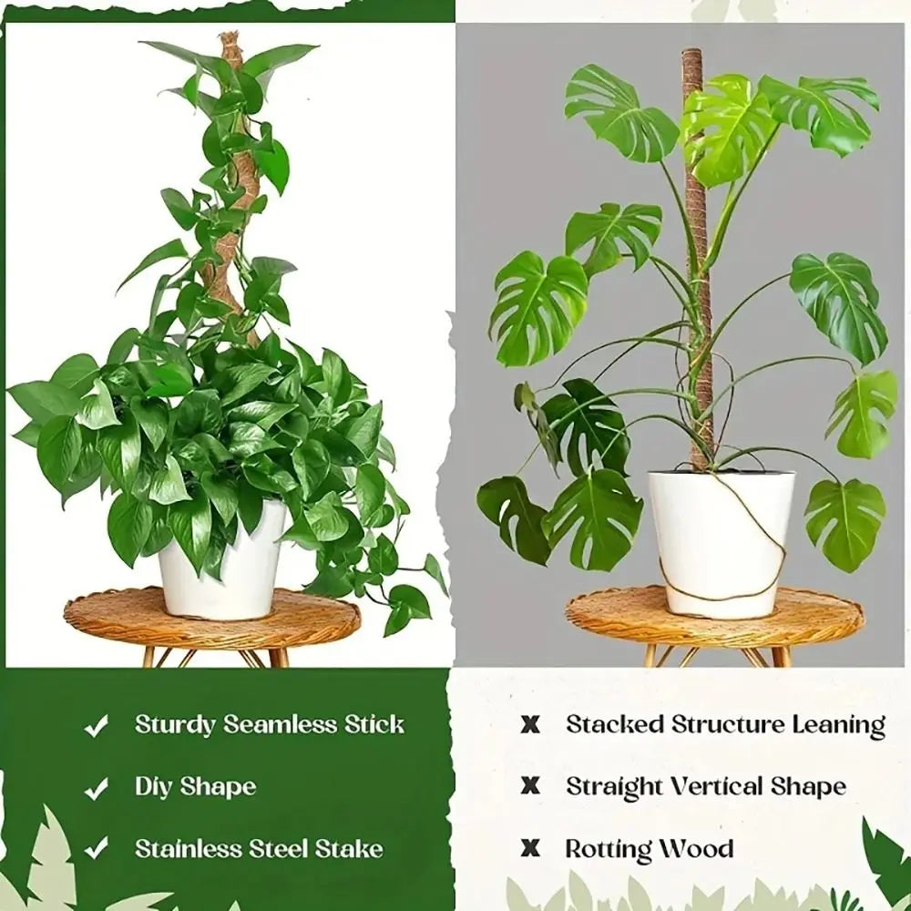 1Pcs Coconut Shell Moss Palm Cane Coir Totem Poles Gardening Coconut Rod Stretch Plant Climbing Frame Bendable 60/110cm Peaceful Pleasures Health and Wellness