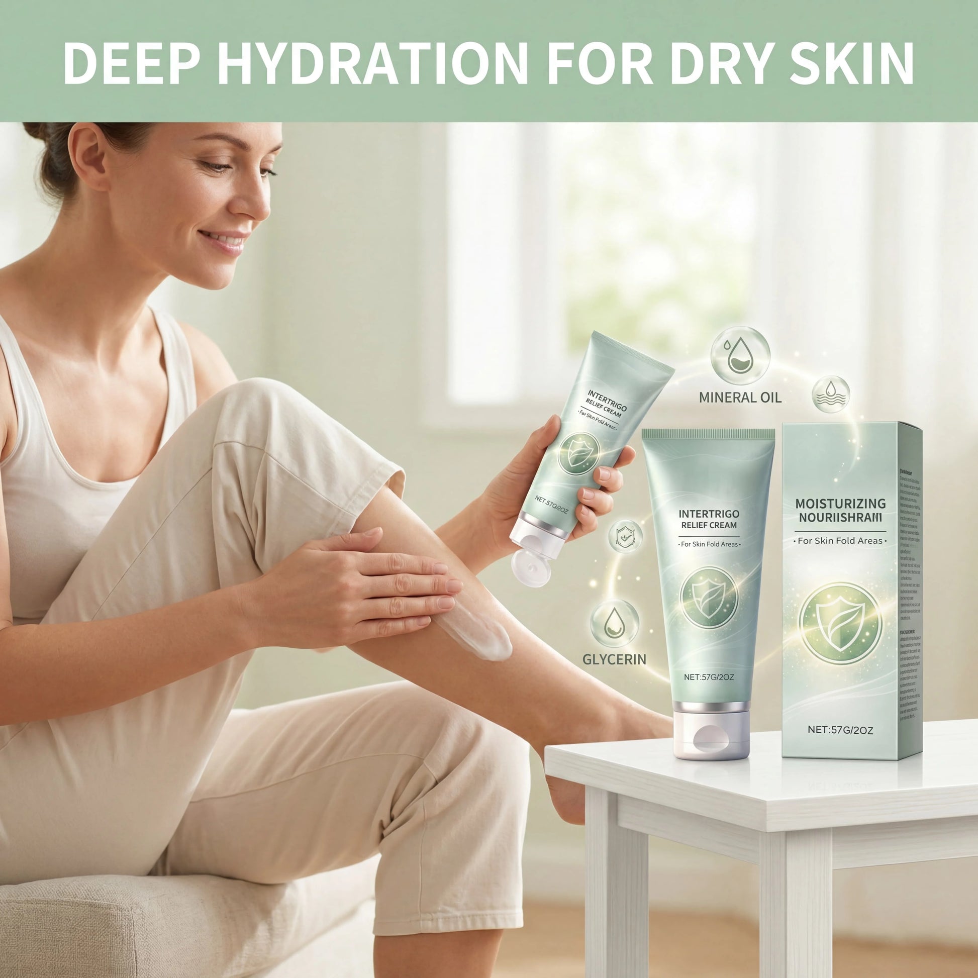 Hydrating Body Cream Lotion Moisturizing Cream Mineral Oil Formula NonGreasy Fast Absorbing Daily Care Sensitive Skin Peaceful Pleasures Health and Wellness