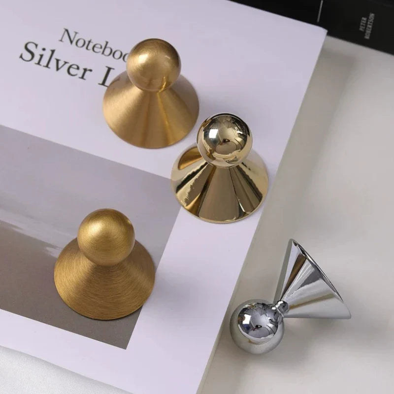 Brass Round Cabinet Handle – Gold, Silver & Antique Bronze
