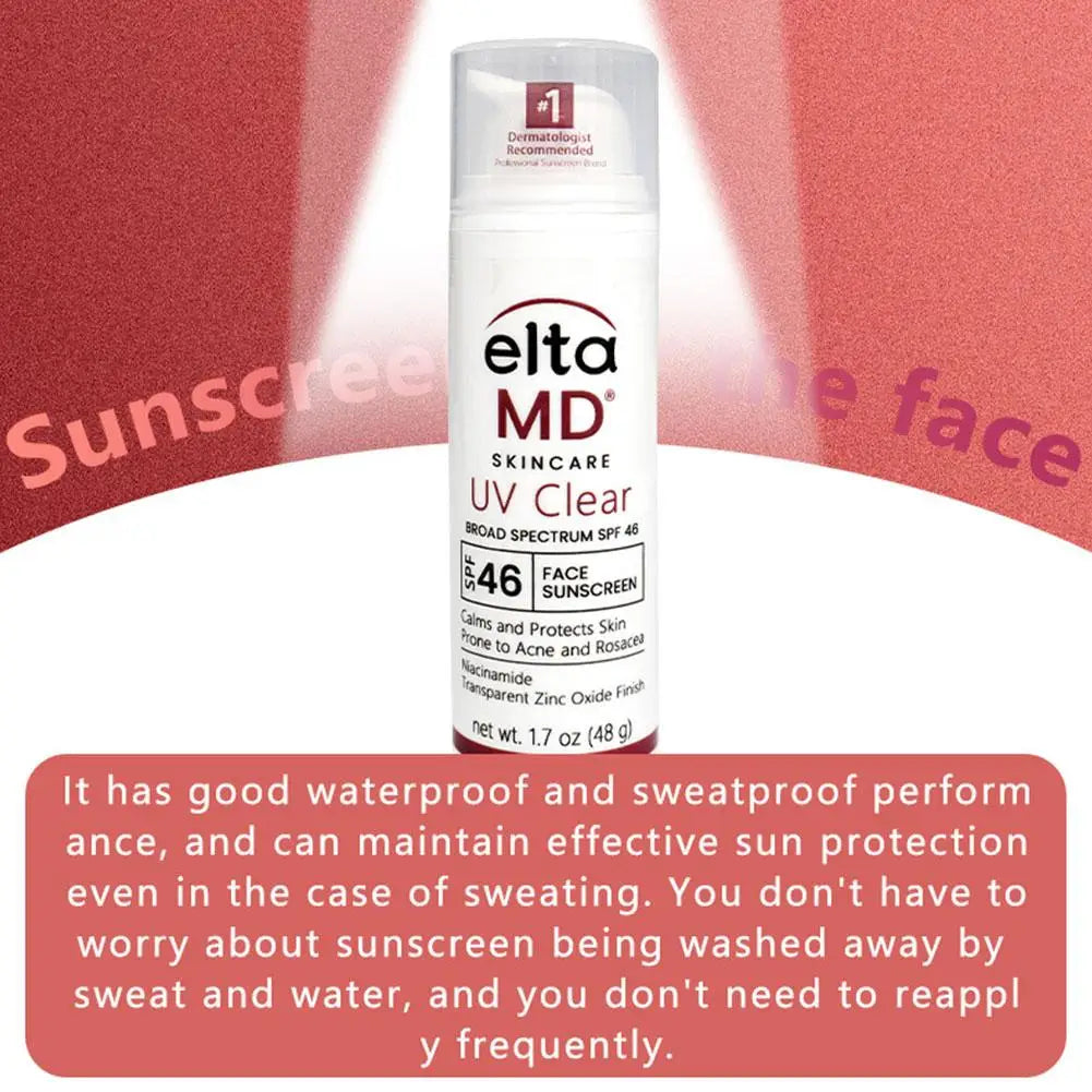 Eltamd 48ml Facial Sunscreen SPF46 UV Sunscreen Anti-Radiation Waterproof&sweatproof Non-greasy for Sensitive and Acne ProneSkin Peaceful Pleasures Health and Wellness