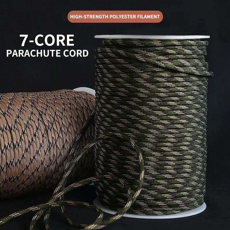 7 Cores 550 Paracord Cord 5 8 16 31 M Dia.4mm For Outdoor Camping Survival Lanyard Parachute Rope Hiking Tent Accessories Peaceful Pleasures Health and Wellness