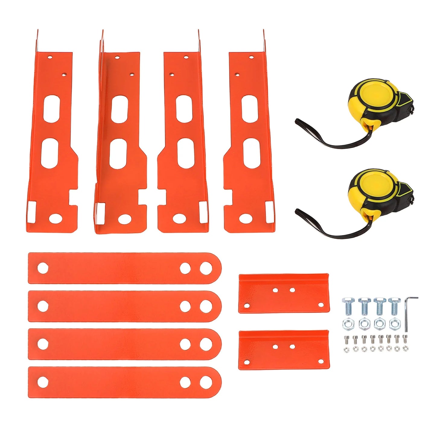 Wheel Alignment Tool Black Iron Automotive Toe Plate 2 Tape Measures