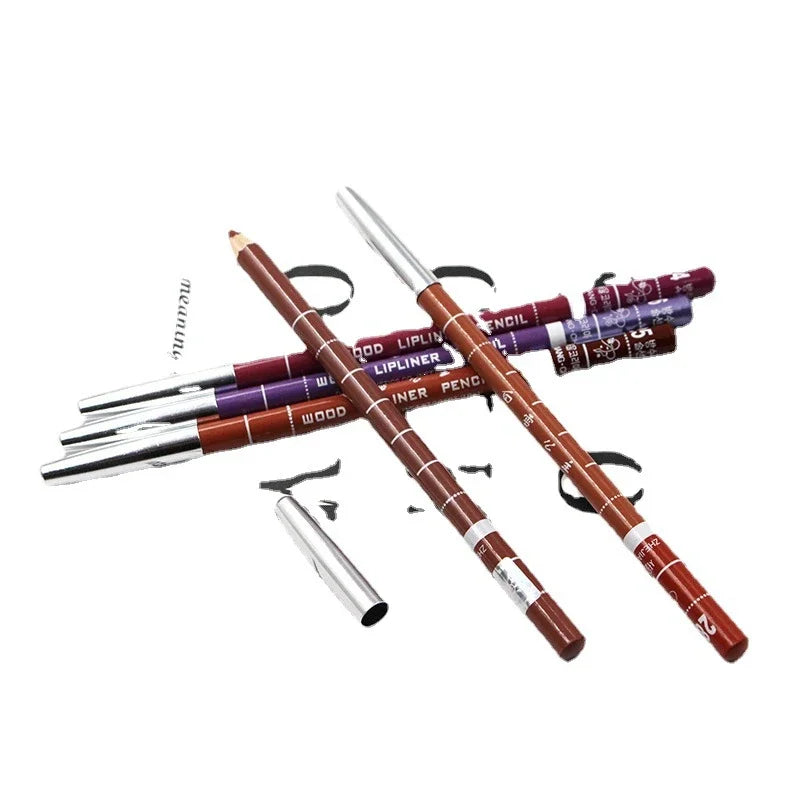28-Color Waterproof Matte Lip Liner Pencil – Long-Lasting