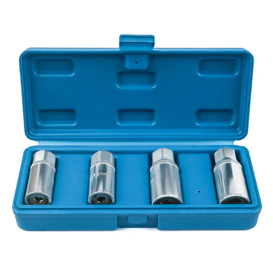 4 Pieces Stud Extractor Set Broken Stud Removal Socket Metric Stud Remover Tool Stud Puller Sockets 6/8/10/12mm Peaceful Pleasures Health and Wellness 4PCS