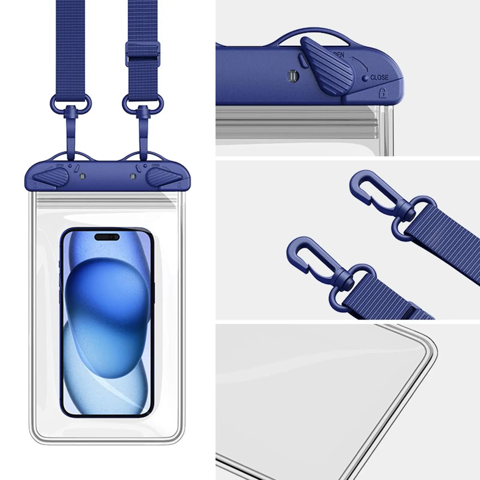 Waterproof Bag for Phone Cellphone Dry Holder with Lanyard Underwater Phone Bag for Beach Pool Cruise Vacation Travel Road Trip Peaceful Pleasures Health and Wellness