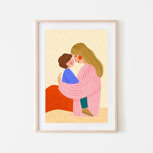 Modern Mum Love Motherhood Canvas Wall Art Print Poster Canvas Wall Art Peaceful Pleasures Health and Wellness G4556 40x50cm Unframed