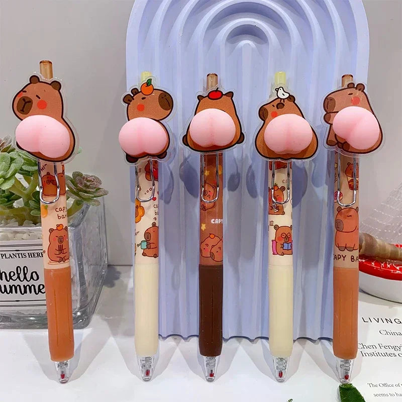 Cartoon Capybara Gel Pen – Kawaii Aesthetic Stationery