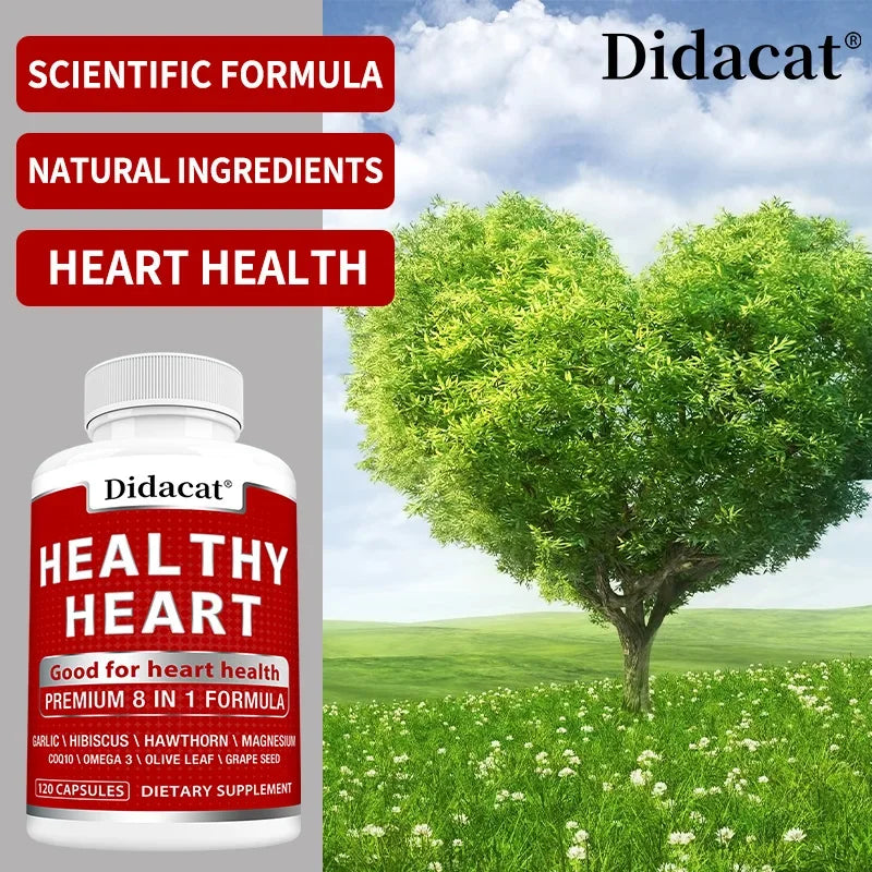 Healthy Heart - with COQ 10 Garlic, Magnesium, Hawthorn - ‌Antioxidant, Cardiovascular and Heart Health Supplement Peaceful Pleasures Health and Wellness