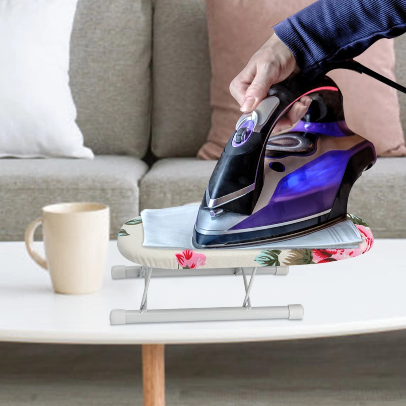 Mini Portable Sleeve Ironing Board Home Desktop Foldable Ironing Board for Easy Storage and Carrying Suitable Shirt, Sleeve Size Peaceful Pleasures Health and Wellness