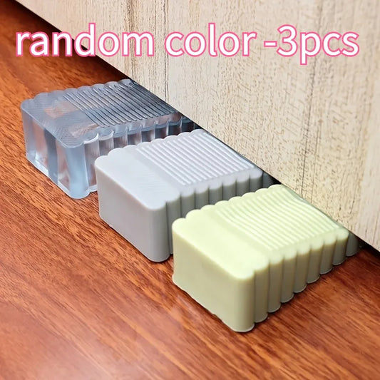 3-Pack Windproof Door Stoppers | Matte Plastic Anti-Collision Door Stopper Set Peaceful Pleasures Health and Wellness
