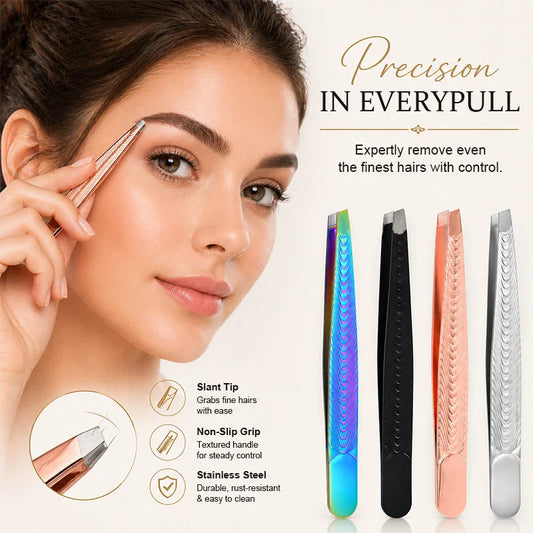 Stainless Steel Eyebrow Tweezers – Precision Hair Removal Tool Eyebrow Tweezers Oasis Select
