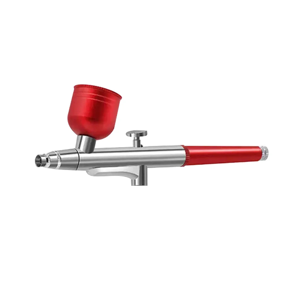 Airbrush Mini Spray Gun for Painting Model Cake Paint Spray Gun 0.3mm Nozzles Portable Air brush Spray Gun with Cleaning Kit Peaceful Pleasures Health and Wellness Red