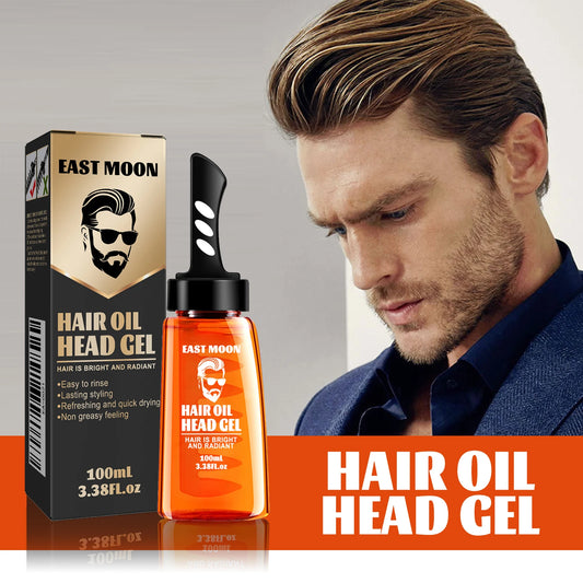 East Moon 2-in-1 Men's Hair Wax Gel & Comb | Argan Oil 100ml Hair Wax Pomade Peaceful Pleasures Health and Wellness