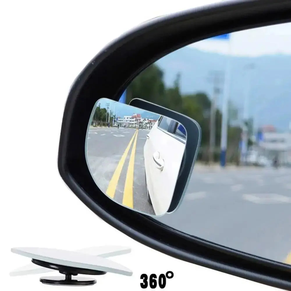 2pcs Car Mirror Wide Angle Car Blind Spot Mirrors 360° Adjustable Auxiliary Rearview Mirrors HD Frameless Small Round Mirror Peaceful Pleasures Health and Wellness