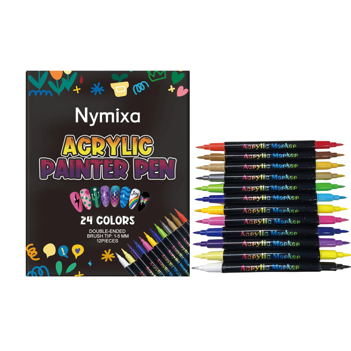 DIY Nail Art Kit for Shiny Lasting Color Designs Peaceful Pleasures Health and Wellness 12color Nail Pen Kit