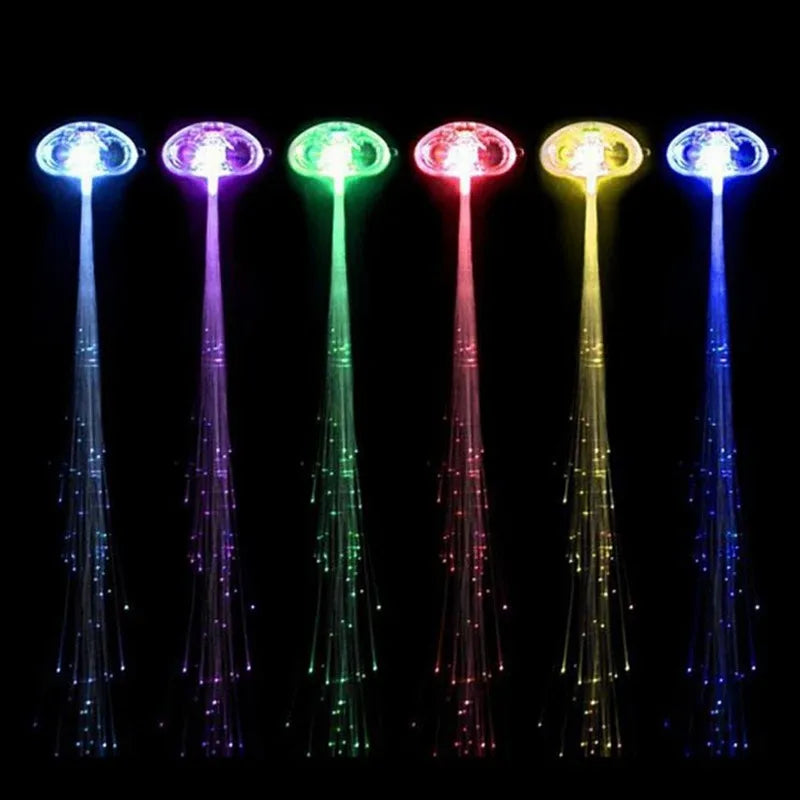 LED Glow Hair Braid Neon String Lights | Halloween & Party