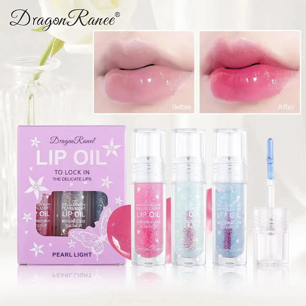 Dragon Ranee Color-Changing Lip Oil Set | Shimmer Gloss 3pc