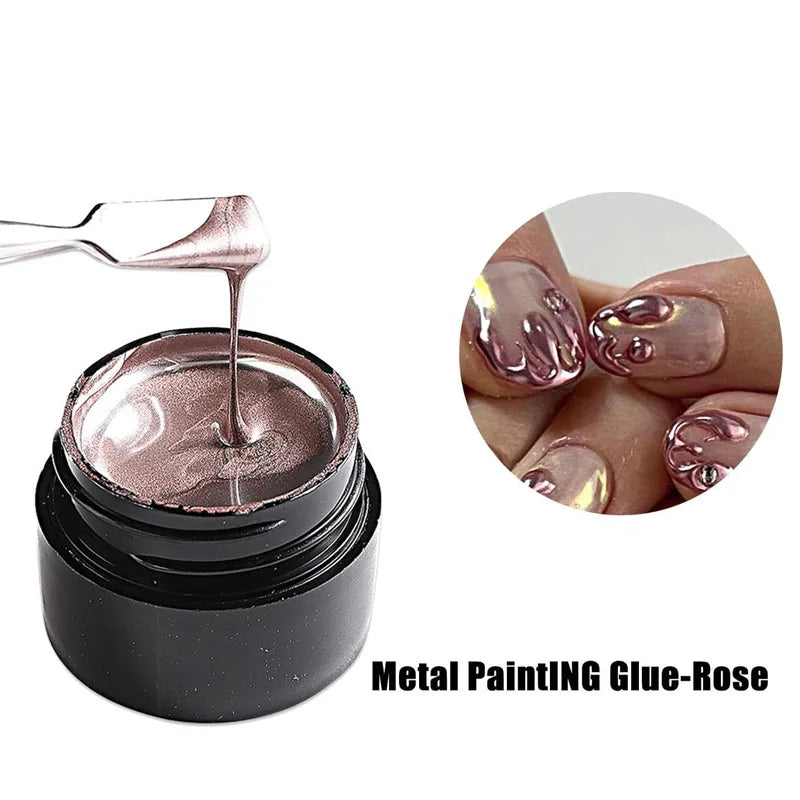 Chrome Gel Nail Polish – Gold, Silver & Rose Gold Mirror Effect