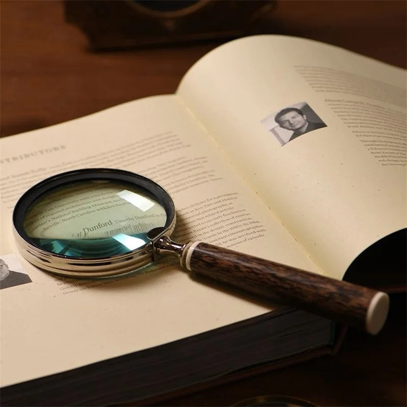 Magnifying Glass for Kids Seniors Handheld Magnifier Magnifying Lens Loupe for Reading Science Nature Exploration Lupa Peaceful Pleasures Health and Wellness