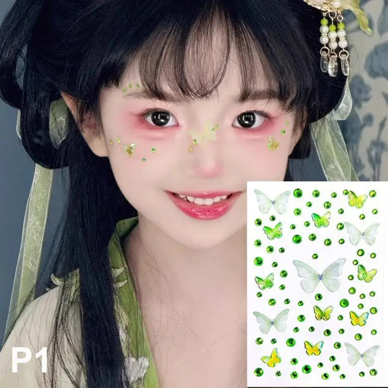 Glitter Face Stickers & Eyeshadow Palette – Kids Stage Makeup