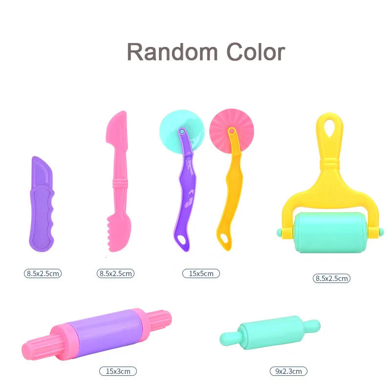 Cartoon Dinosaur World Dough Mold Kids Play Tools Plastic Molds Kits