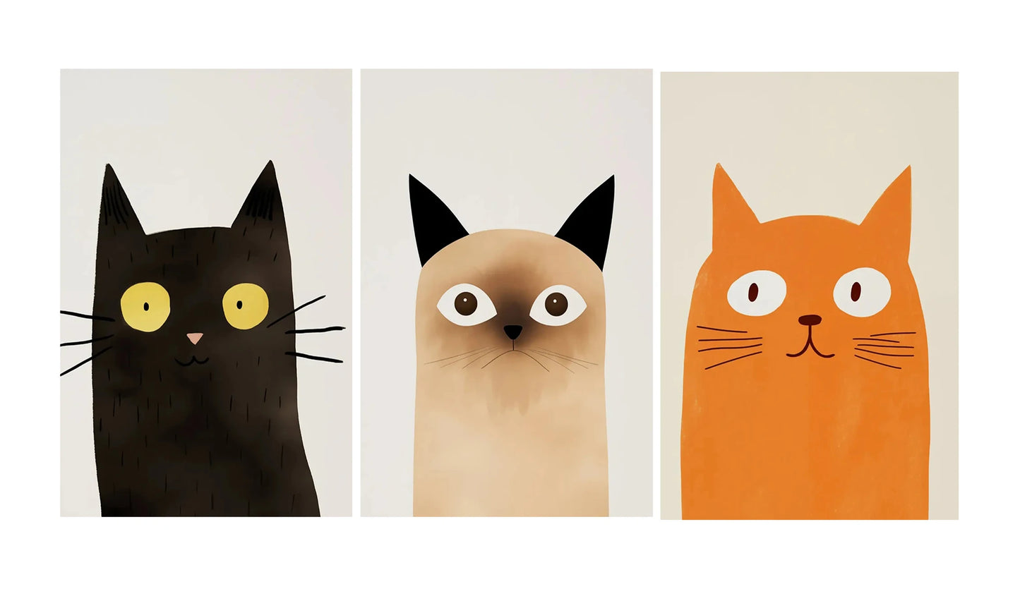 Cute Cat Canvas Wall Art Print – Kids Room & Nursery Decor Canvas Wall Art Print Peaceful Pleasures Health and Wellness 61773-90 20x30cm Unframed