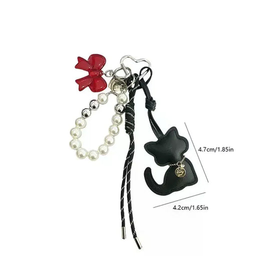 Black Cat Keychain Bag Charm Pendant | Cute Backpack Gift Bag Charm Keychain Oasis Select
