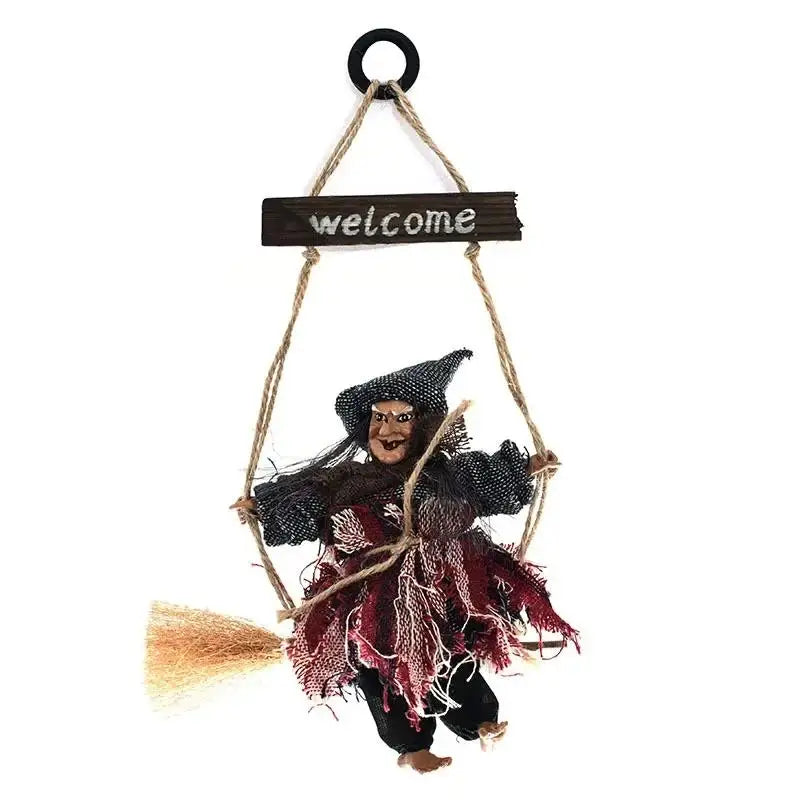 Halloween Hanging Witch Ghost Dolls Scary Flying Pendant DIY Party