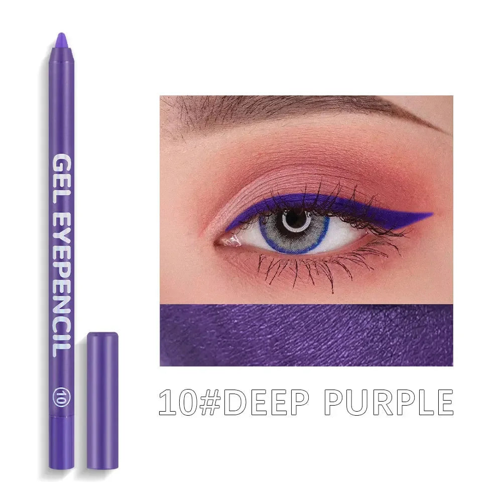 Dragon Ranee 12-Color Pearlescent Waterproof Eyeliner Pencil