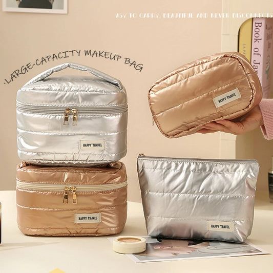 Large Waterproof Travel Makeup Bag & Cosmetic Organizer Travel Cosmetic Bag Peaceful Pleasures Health and Wellness