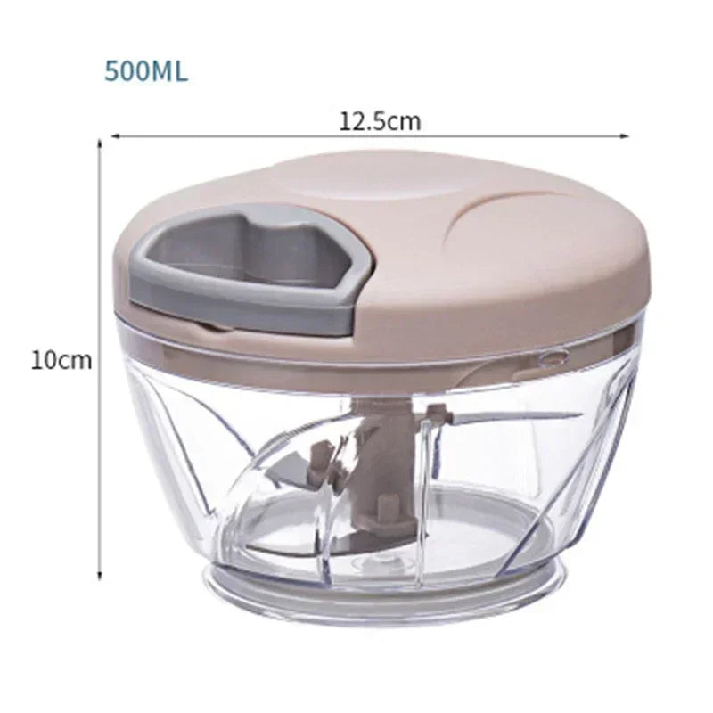 Manual Garlic Chopper & Vegetable Cutter 500ml/900ml