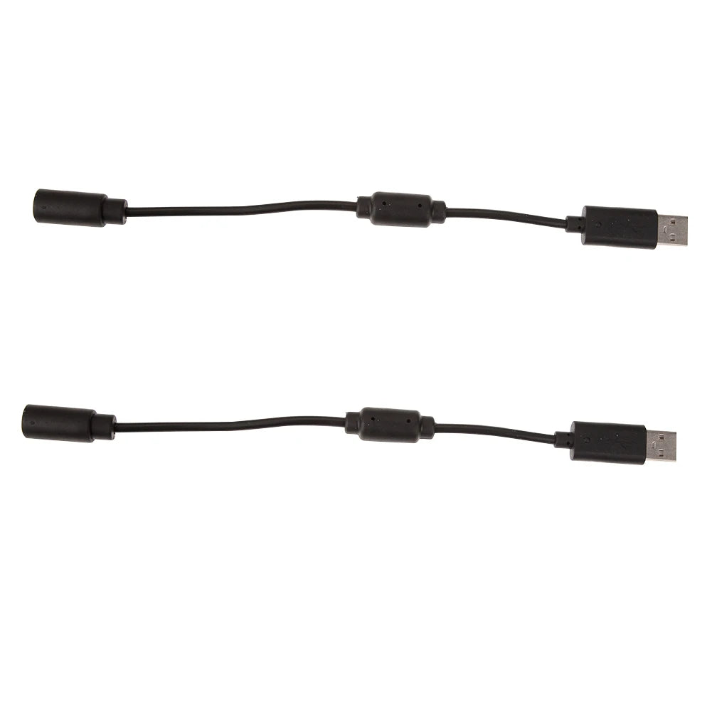 2 PCS USB Breakaway Dongle Cable Cord Adapter USB Breakaway PC Cable USB Breakaway Adapter Cable for Xbox 360 Wired Controllers Peaceful Pleasures Health and Wellness black