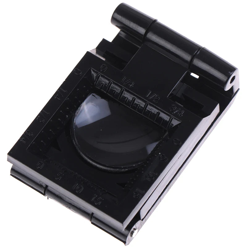 10X Folding Loupe Magnifier 28mm with Scale | Textile & Jewelry Folding Loupe Magnifier Peaceful Pleasures Health and Wellness one size Black