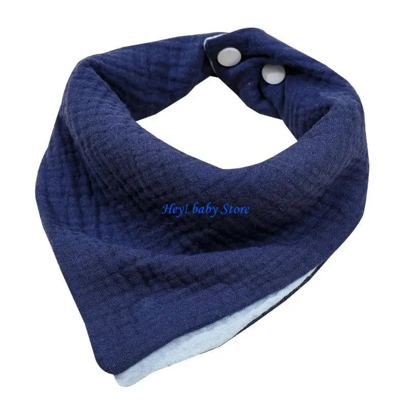 Baby Drool Bib Double-Sided Bandana | Adjustable Snap Button