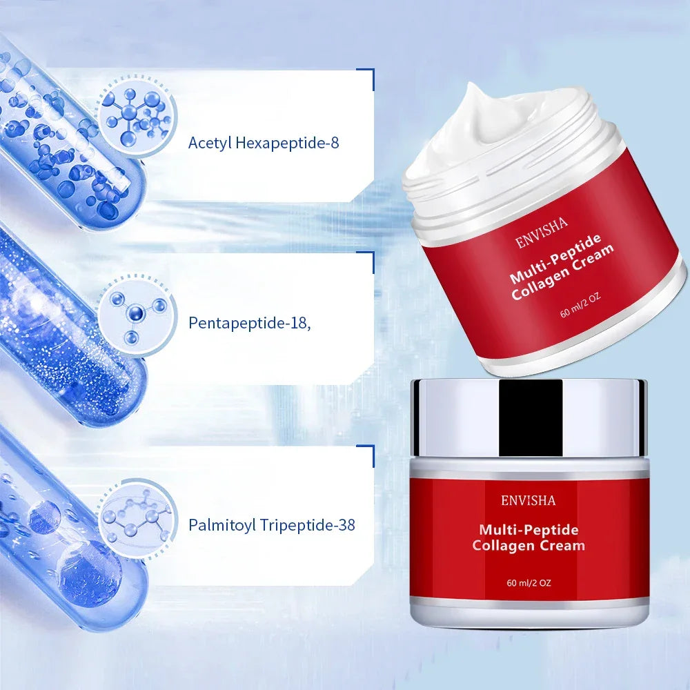 ENVISHA Multi-Peptide Collagen Face Cream – Anti-Aging, 60ml Peaceful Pleasures Health and Wellness