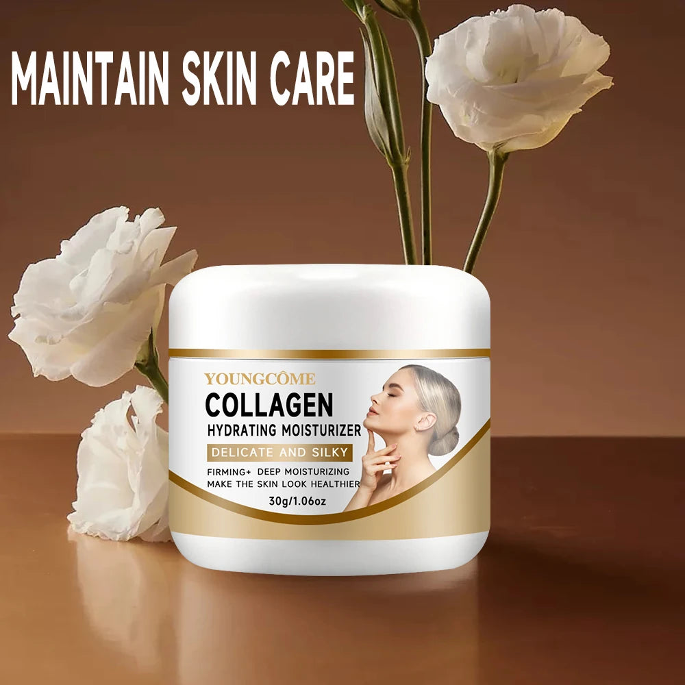 Collagen Cream Set Moisturizing Brightening Hydrating Smooth Wrinkles Firming Facial Face Suitable for travel packages Peaceful Pleasures Health and Wellness