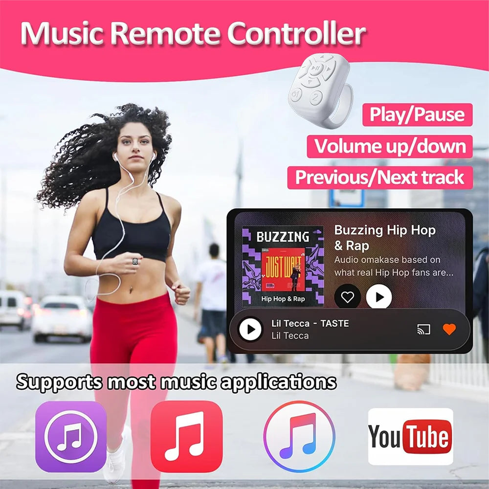 Bluetooth Ring Remote – Page Turner & Camera Shutter for iPhone iPad Peaceful Pleasures Health and Wellness