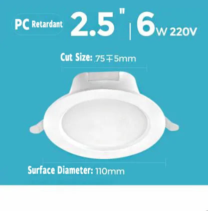 LED Emergency Recessed Downlight | Motion Sensor & 3-Hr Backup