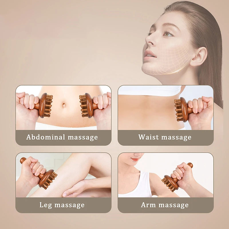 Wooden Mushroom Massager Manual Massage Tool, Wood Mushroom Massage Tools Muscle Tension Local Fat Gua Sha For Full Body Use Peaceful Pleasures Health and Wellness