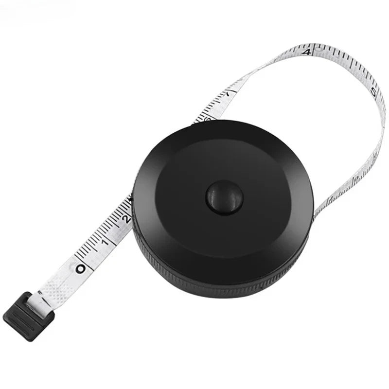 150cm Mini Tape Measure Keychain Portable Tailor Ruler for Clothing Size Measurement Home Sewing Tools Accessory Peaceful Pleasures Health and Wellness 1PC Black White