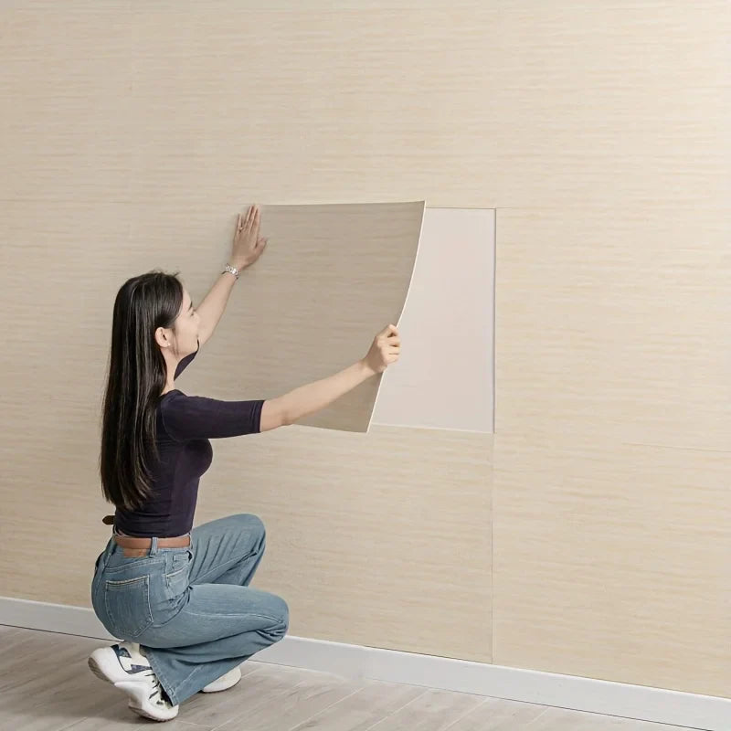 3D Self-Adhesive Foam Wallpaper | Wood Grain Wall Sticker Roll